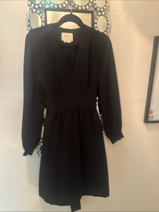 kate spade Dresses & Skirts - kate spade Black Long-Sleeve Wrap-Style Dress